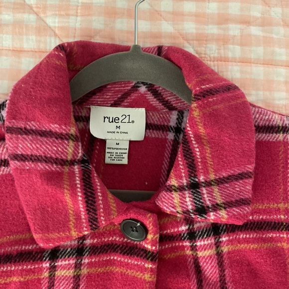 Pink Rue 21 Flannel - Picture 3 of 5
